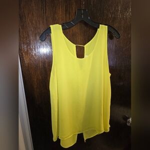 Women's Sleeveless Blouse - Mine - Yellow - Large